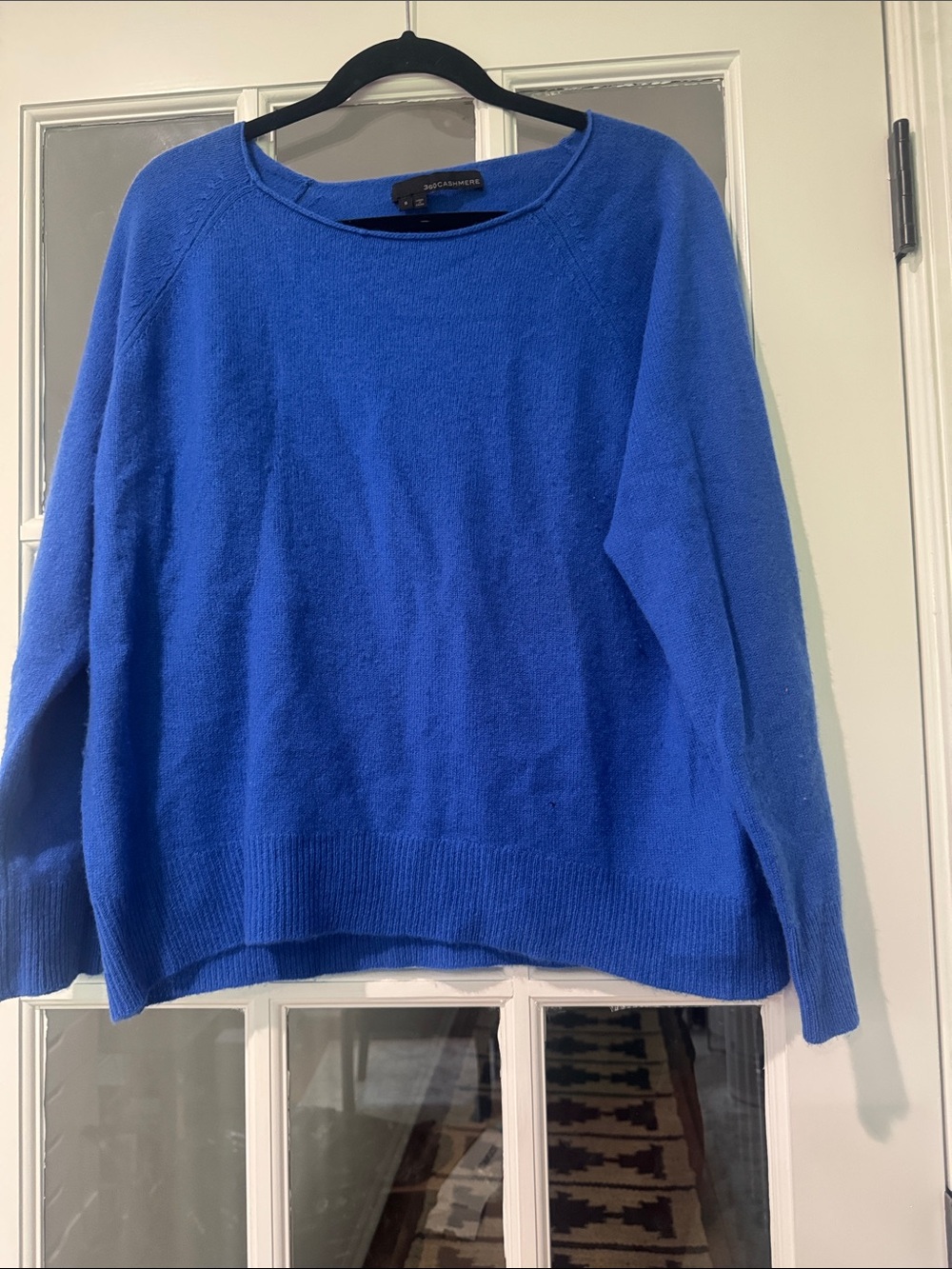 360 Cashmere Royal Blue Crewneck Sweater